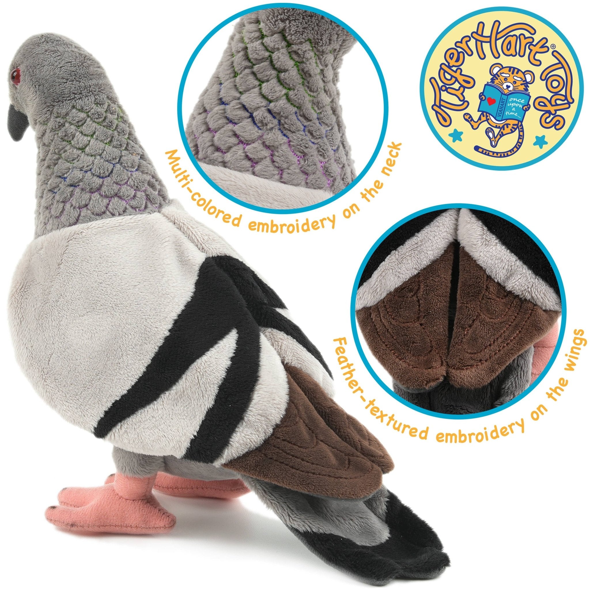 Pepper The Pigeon | 8.5 Inch Stuffed Animal Plush Bird - Dear John