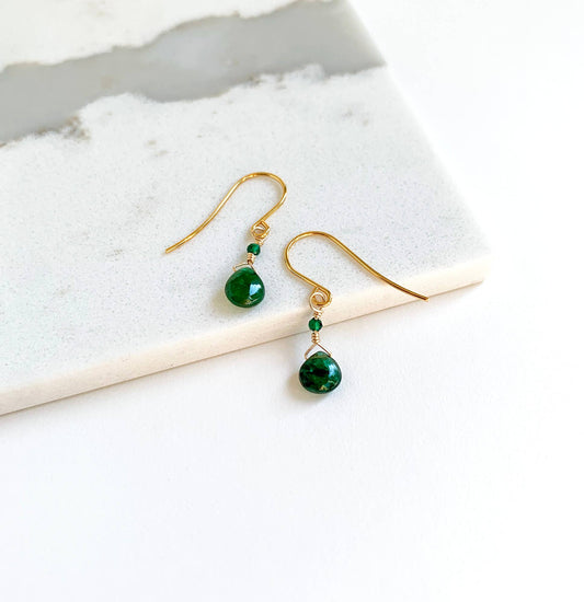 Petite Emerald Earrings - Dear John
