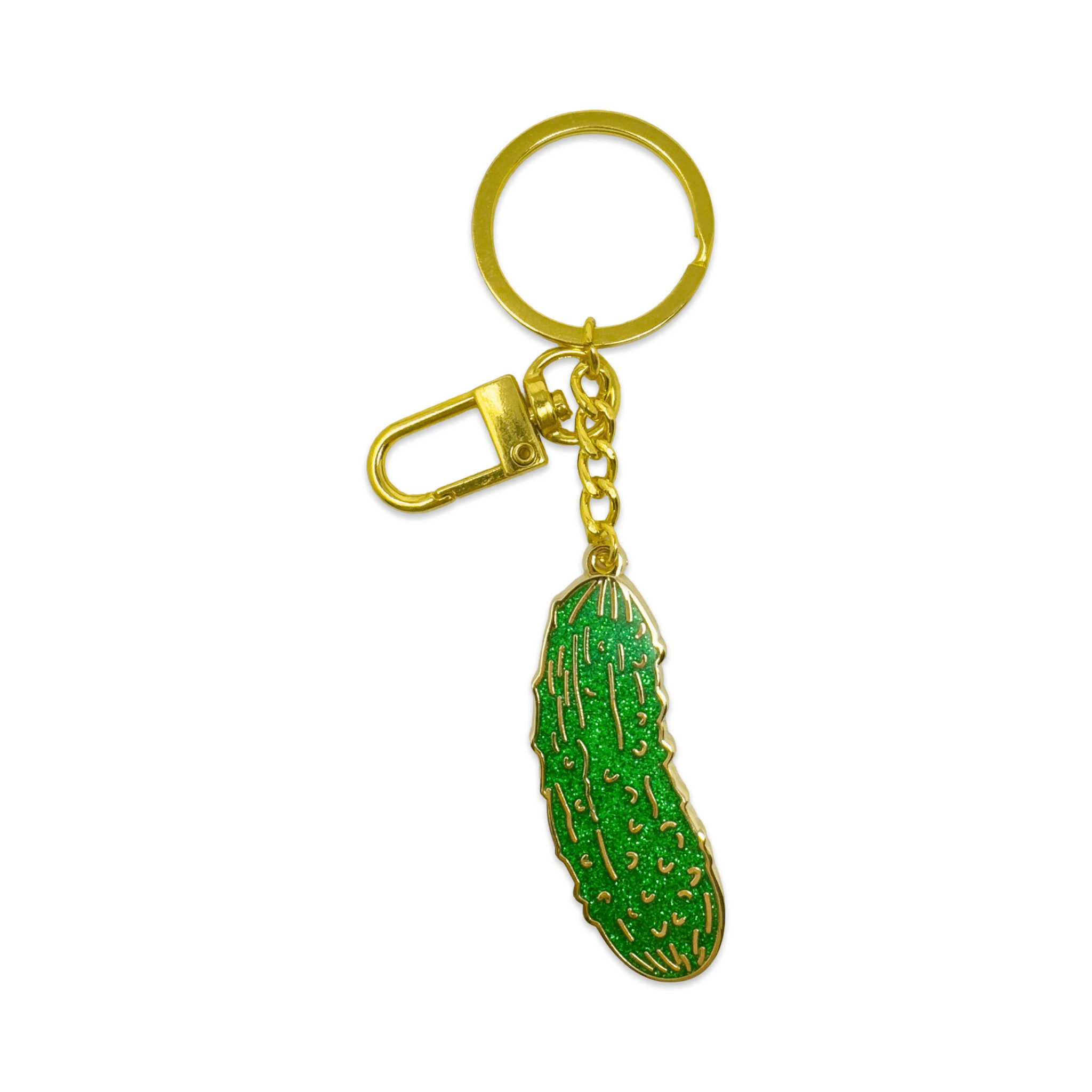Pickle Enamel Bag Charm & Keychain - Dear John