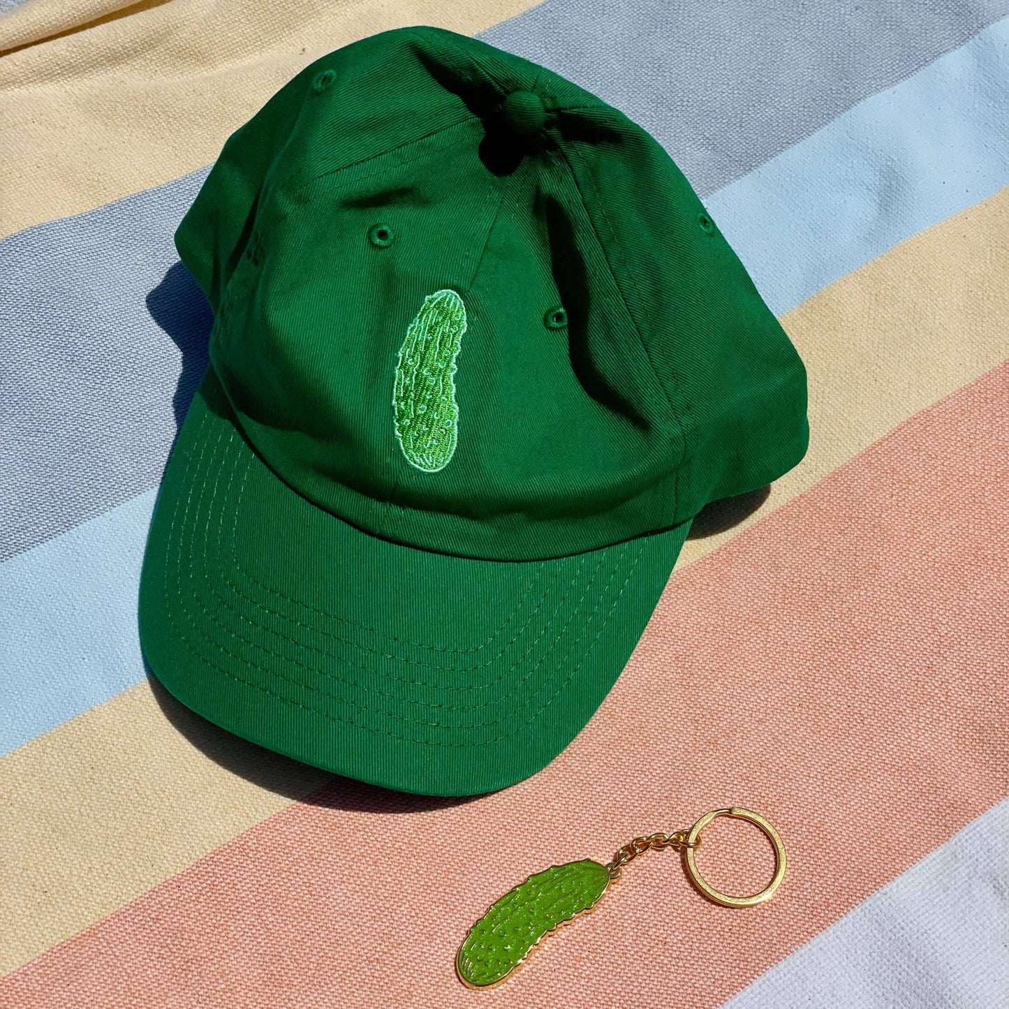 Pickle Enamel Bag Charm & Keychain - Dear John