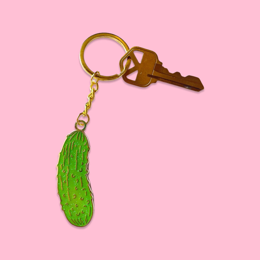 Pickle Enamel Bag Charm & Keychain - Dear John