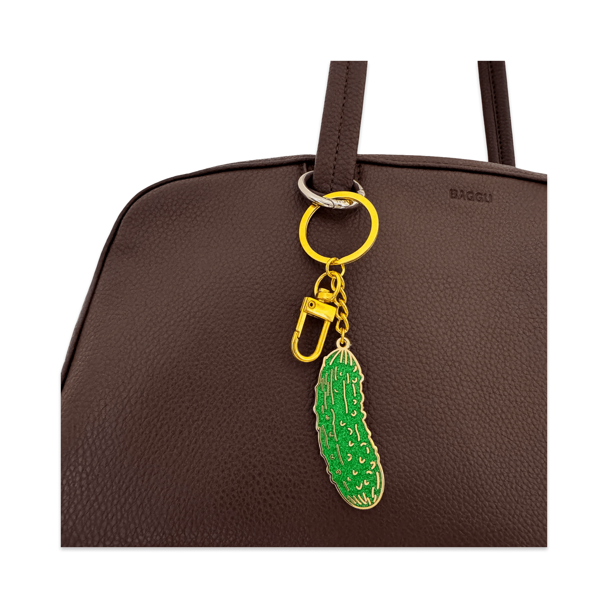 Pickle Enamel Bag Charm & Keychain - Dear John