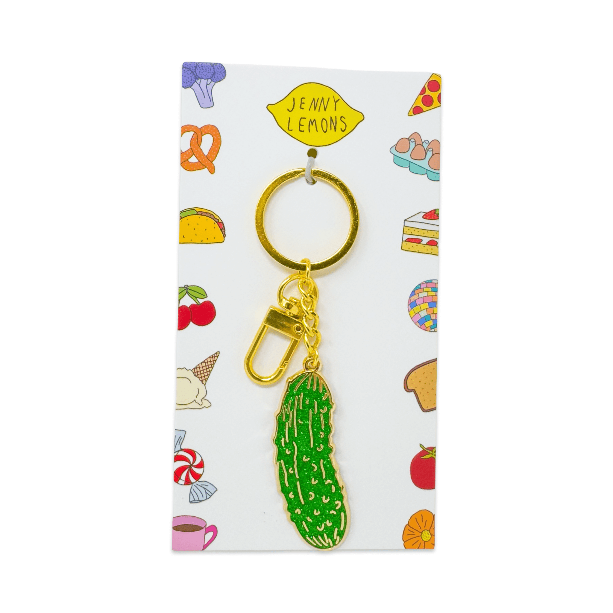 Pickle Enamel Bag Charm & Keychain - Dear John