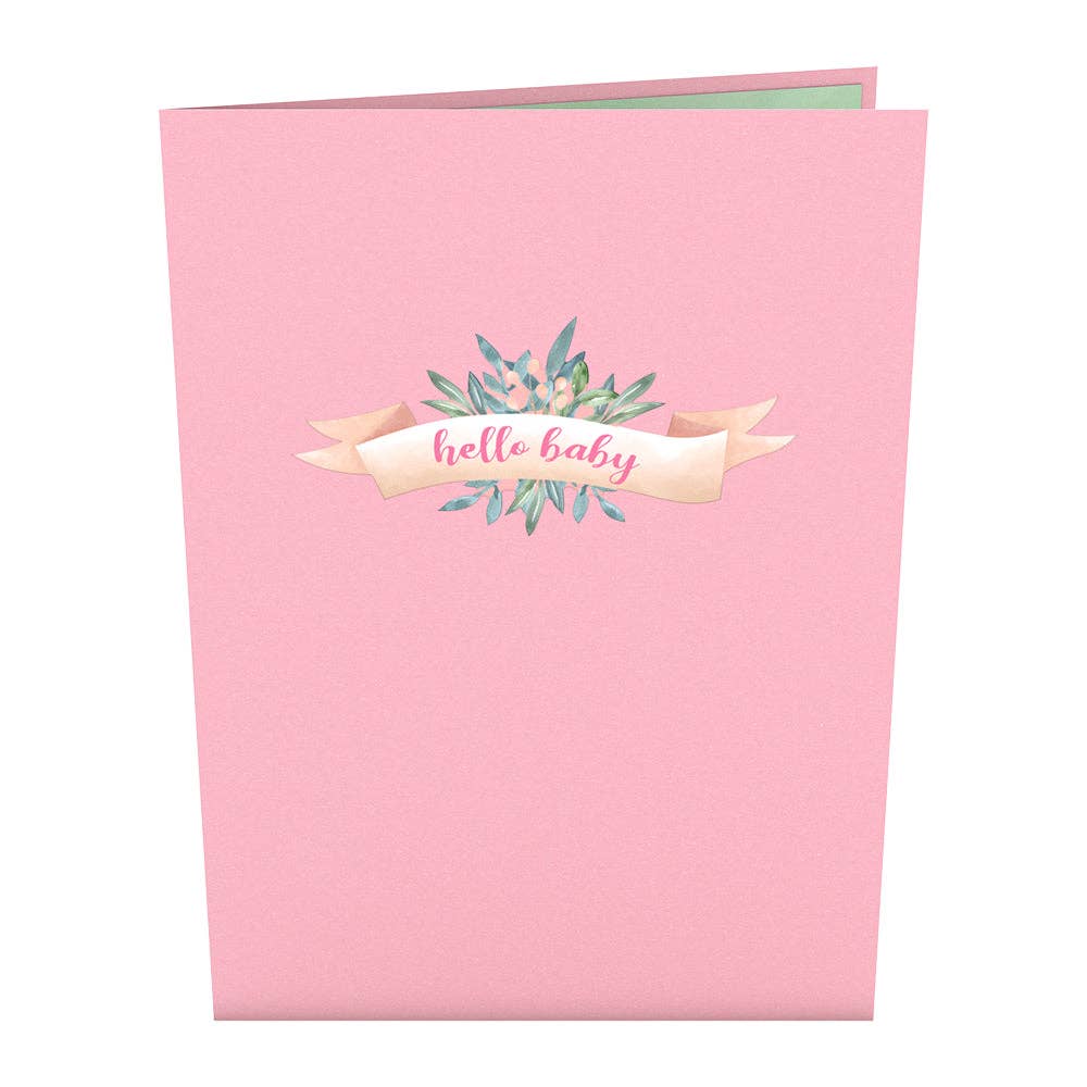 Pink Baby Carriage 5''x7'' Card, Pop - Up Cards - Dear John