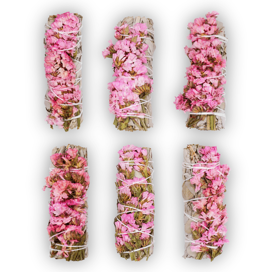 Pink Sinuata Flower with White Sage Bundles - Dear John