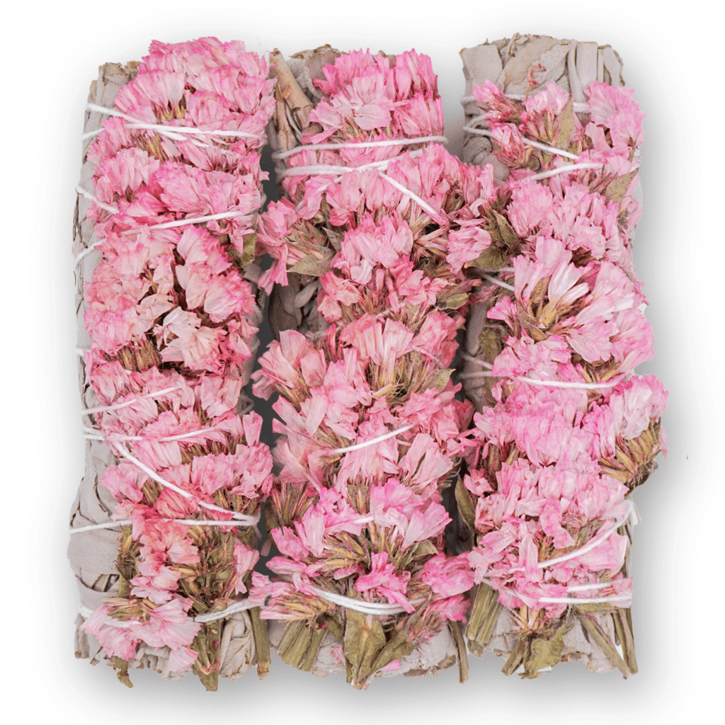 Pink Sinuata Flower with White Sage Bundles - Dear John