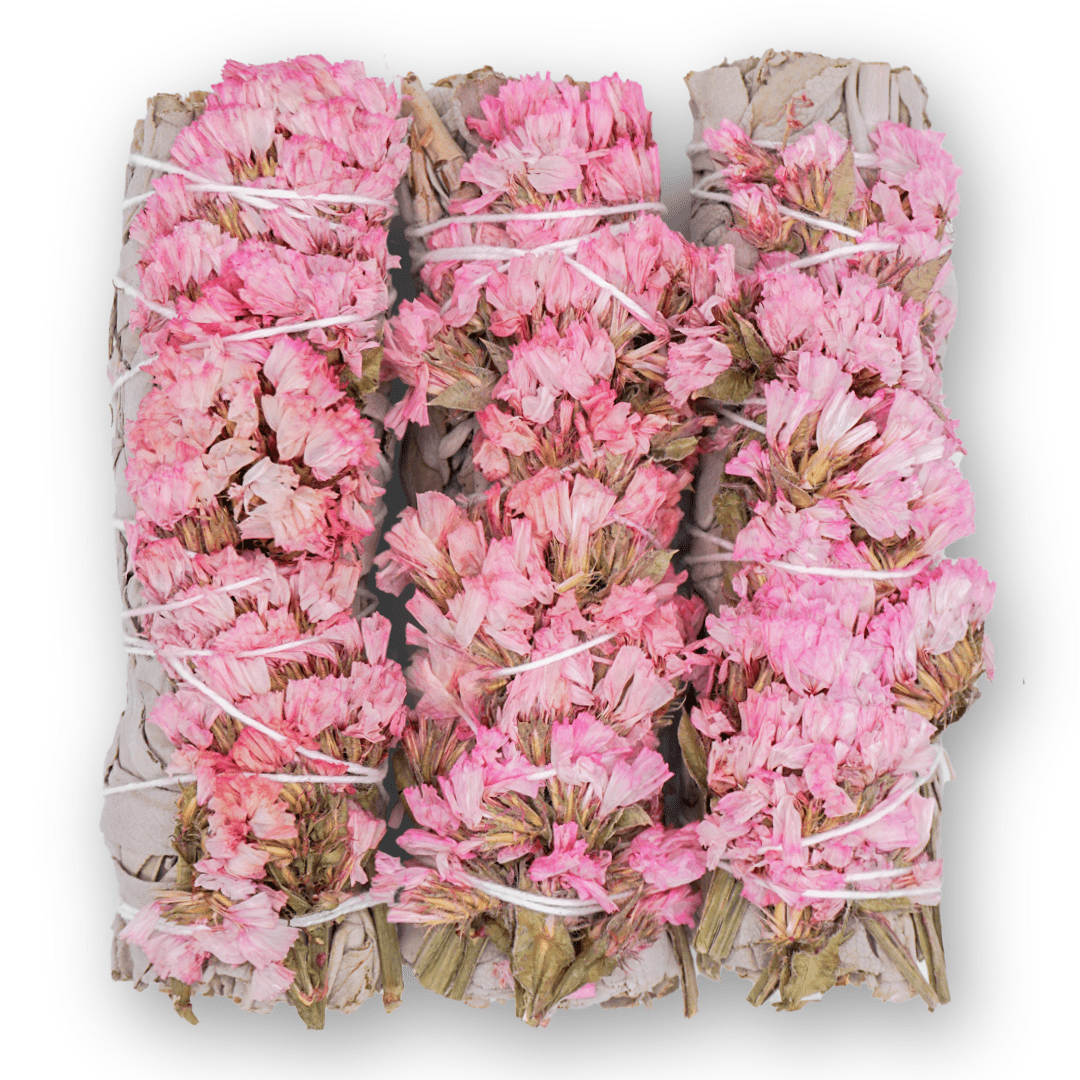 Pink Sinuata Flower with White Sage Bundles - Dear John