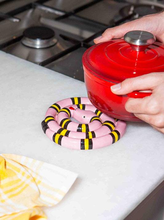 Pink Snake Trivet - Dear John