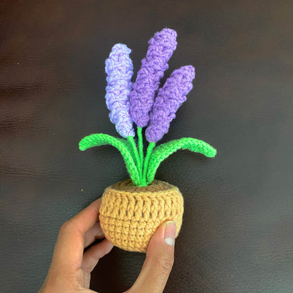PinkLadyWorkshop - Crochet Lavender Pot | Lavender Decor | Handmade Finished - Dear John