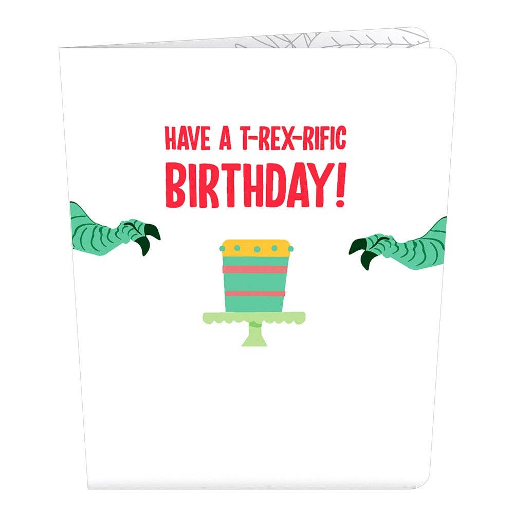 Playpop Card™: 4.5"x5.9" T - Rex Birthday, Pop - Up Cards - Dear John