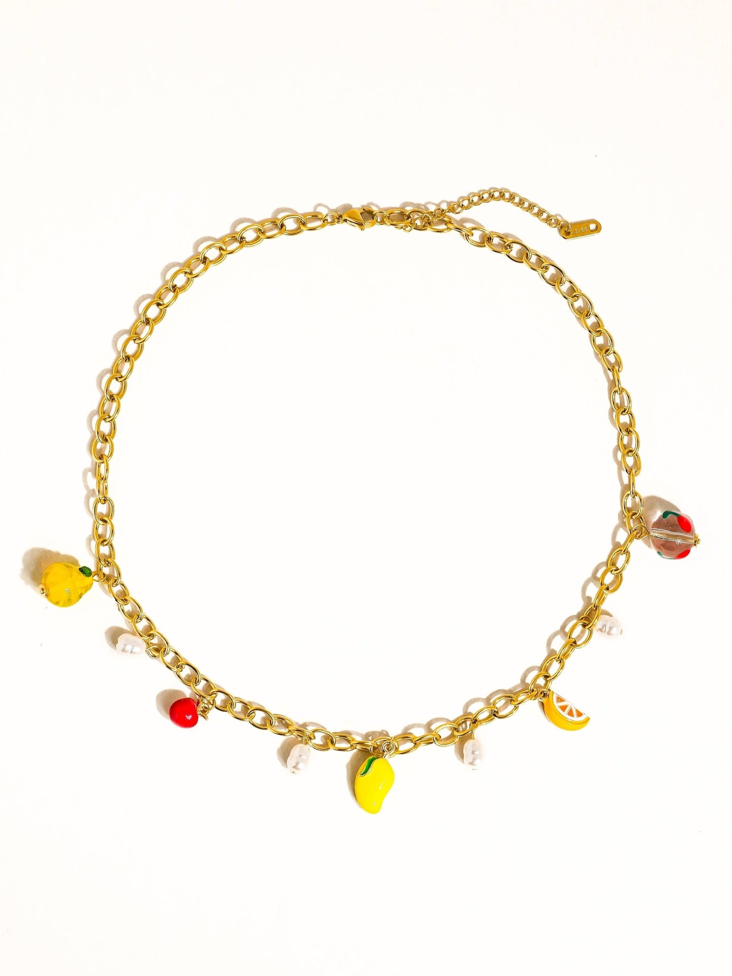 Positano 18K Gold Non - Tarnish Fruit Charm Necklace - Dear John