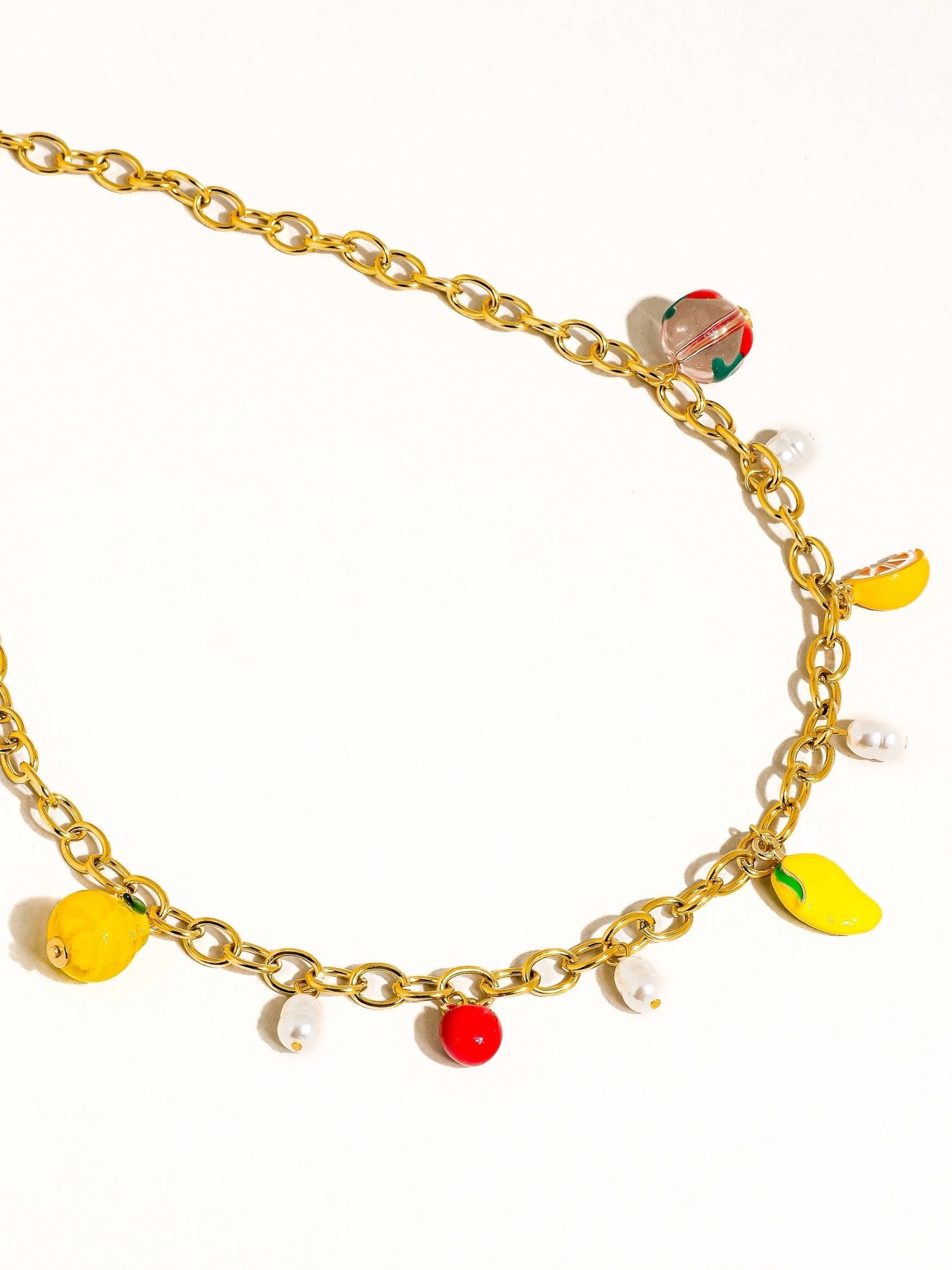 Positano 18K Gold Non - Tarnish Fruit Charm Necklace - Dear John