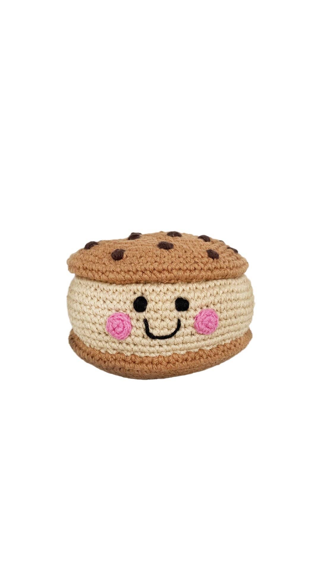 Pretend Play Food Rattle - Ice Cream Cookie Sandwich - Dear John