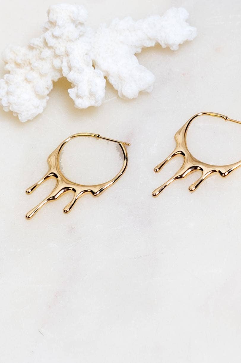 Rain Hoops - 18K Gold Plated - Dear John