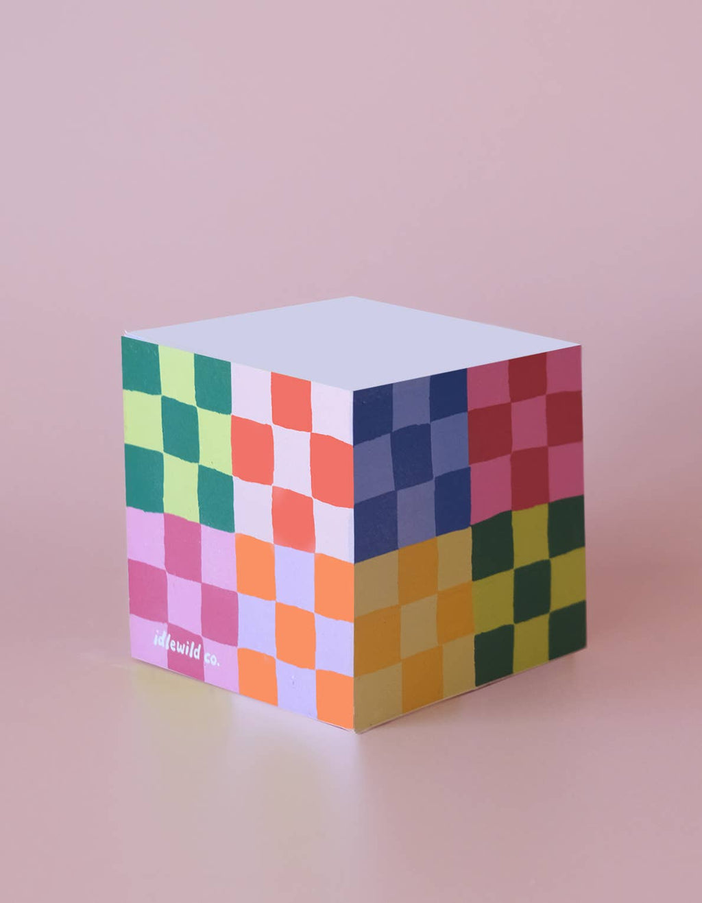 Rainbow Check Sticky Note Cube - Dear John