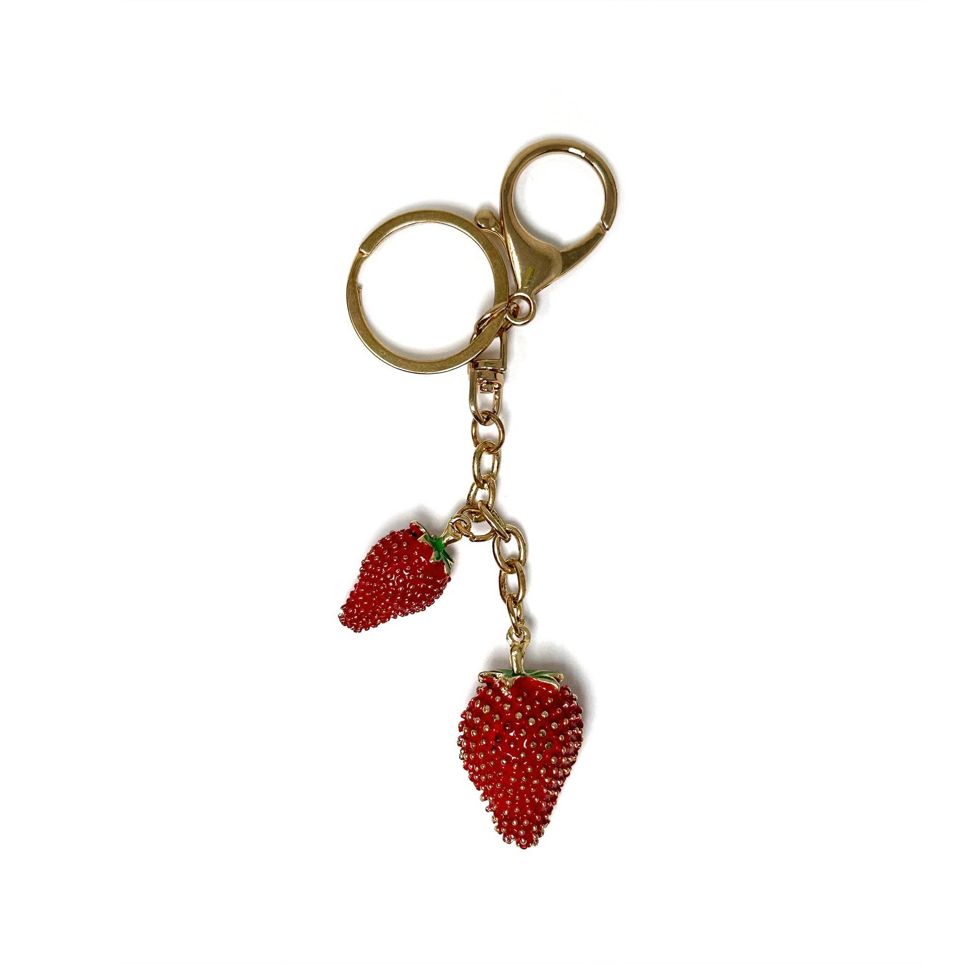 Rainbow Unicorn Birthday Surprise - Double Strawberry Keychain – Cute Bag Charm in Wall Street J - Dear John