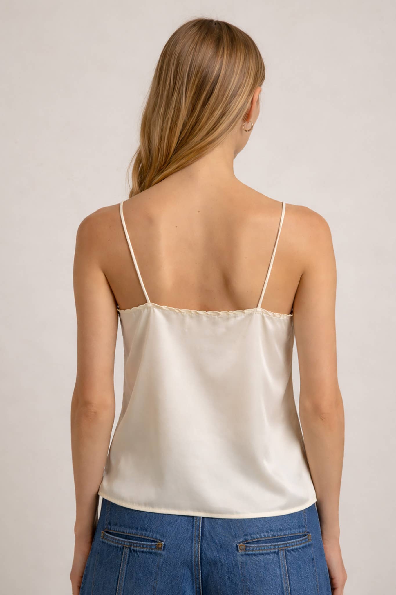 RAISONNEL - Lace Trim Embroidered Cami Top - RT1200 - Dear John