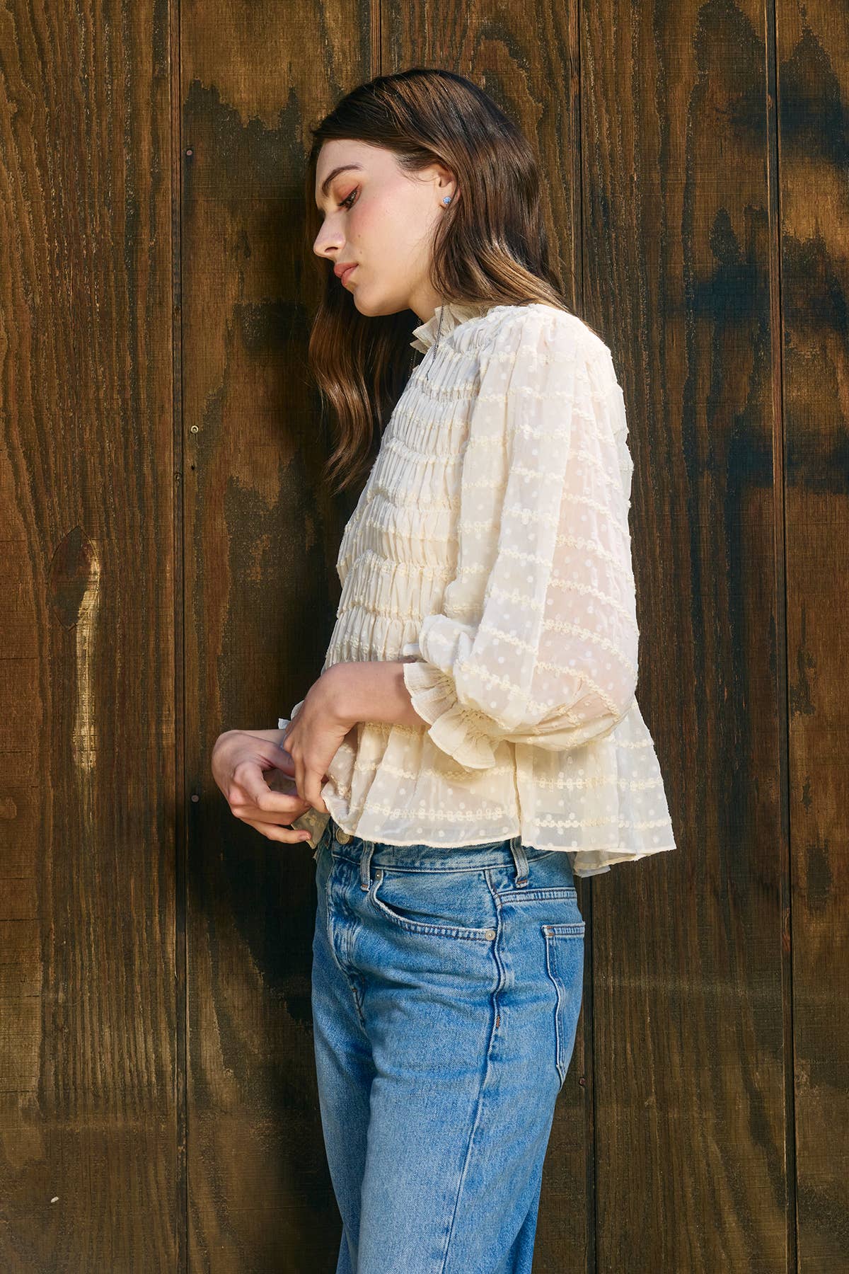 RAISONNEL - Romantic Smocking Blouse - RT1119 - Dear John