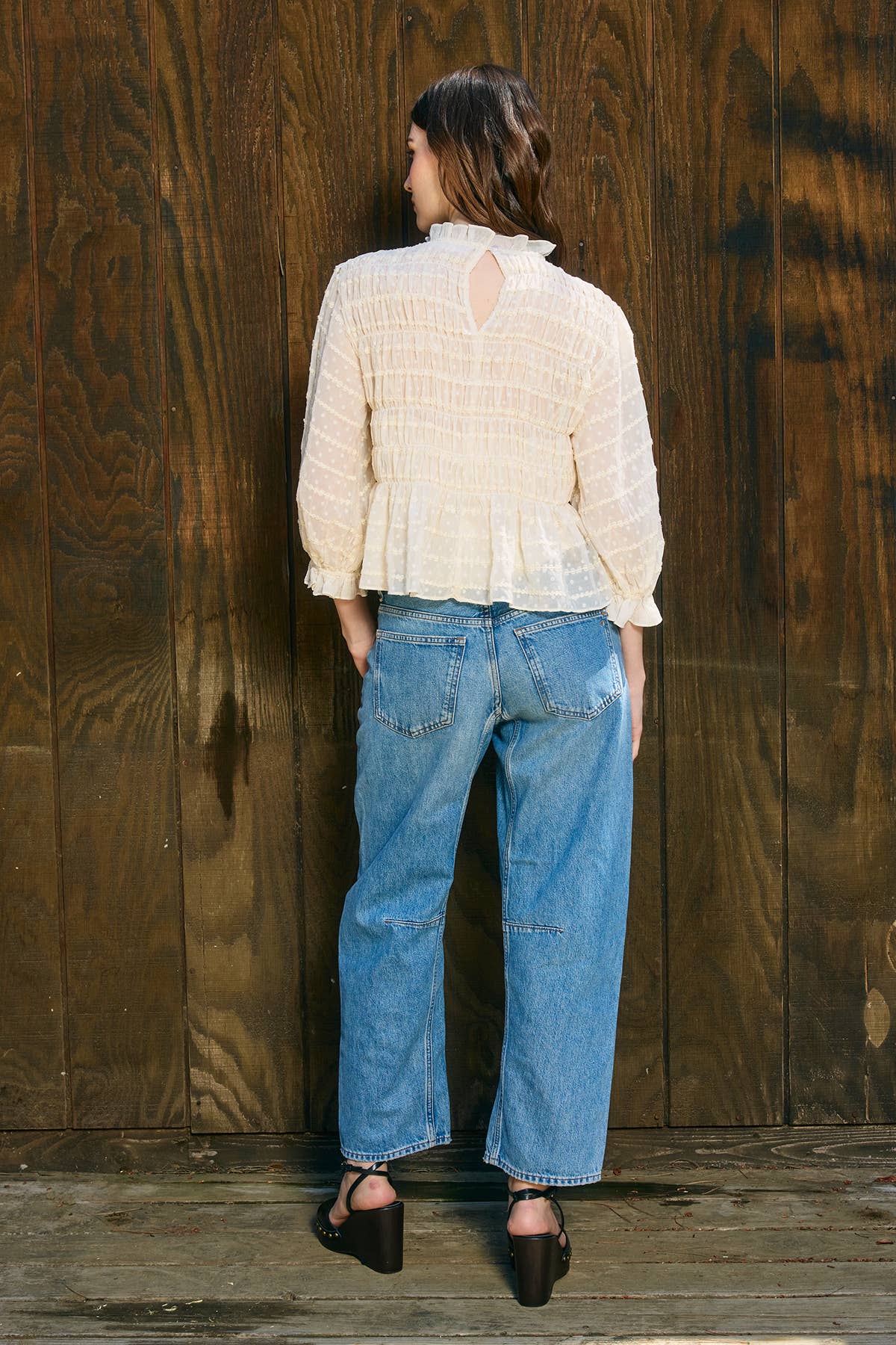 RAISONNEL - Romantic Smocking Blouse - RT1119 - Dear John