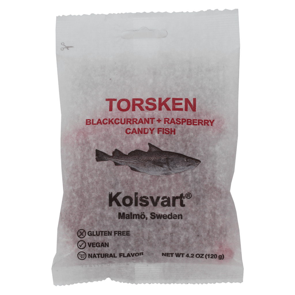 Raspberry and Blackcurrant Swedish Fish - 4.2oz (120gm) - Dear John