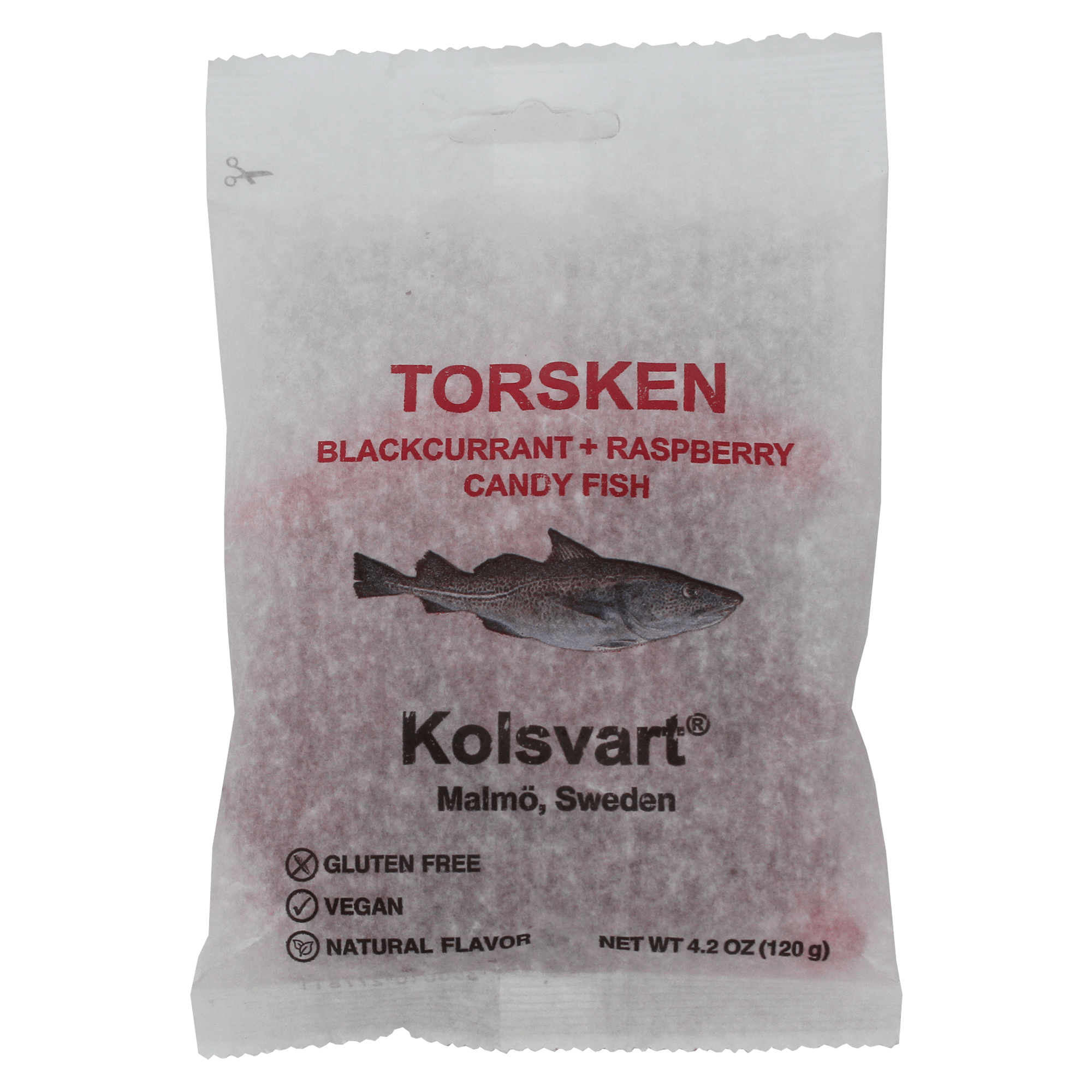 Raspberry and Blackcurrant Swedish Fish - 4.2oz (120gm) - Dear John