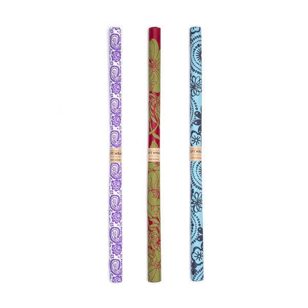 Recycled Paper Gift Wrap Single Rolls - Assorted Eco Friendly - Dear John