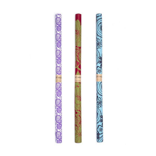 Recycled Paper Gift Wrap Single Rolls - Assorted Eco Friendly - Dear John