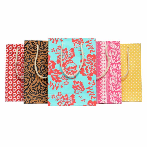 Recycled Paper Medium Gift Bag 7x3.5x10 - Assorted - Dear John