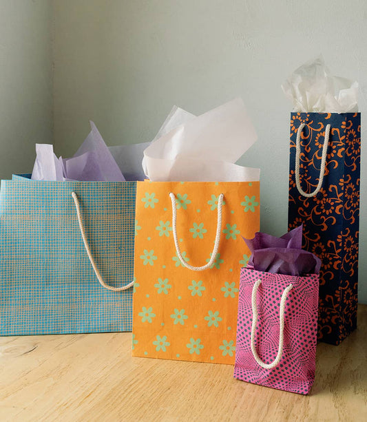 Recycled Paper Medium Gift Bag 7x3.5x10 - Assorted - Dear John