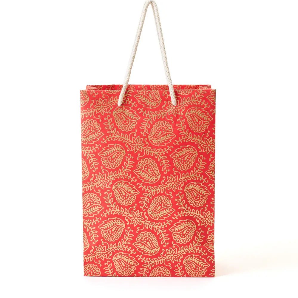 Recycled Paper Medium Holiday Gift Bag 7x3.5x10 - Assorted - Dear John