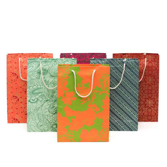Recycled Paper Tall Gift Bag 15x10x4.5 - Assorted - Dear John