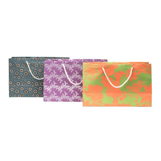 Recycled Paper Wide Gift Bag 15x6x9.5 - Assorted Eco Friendly - Dear John