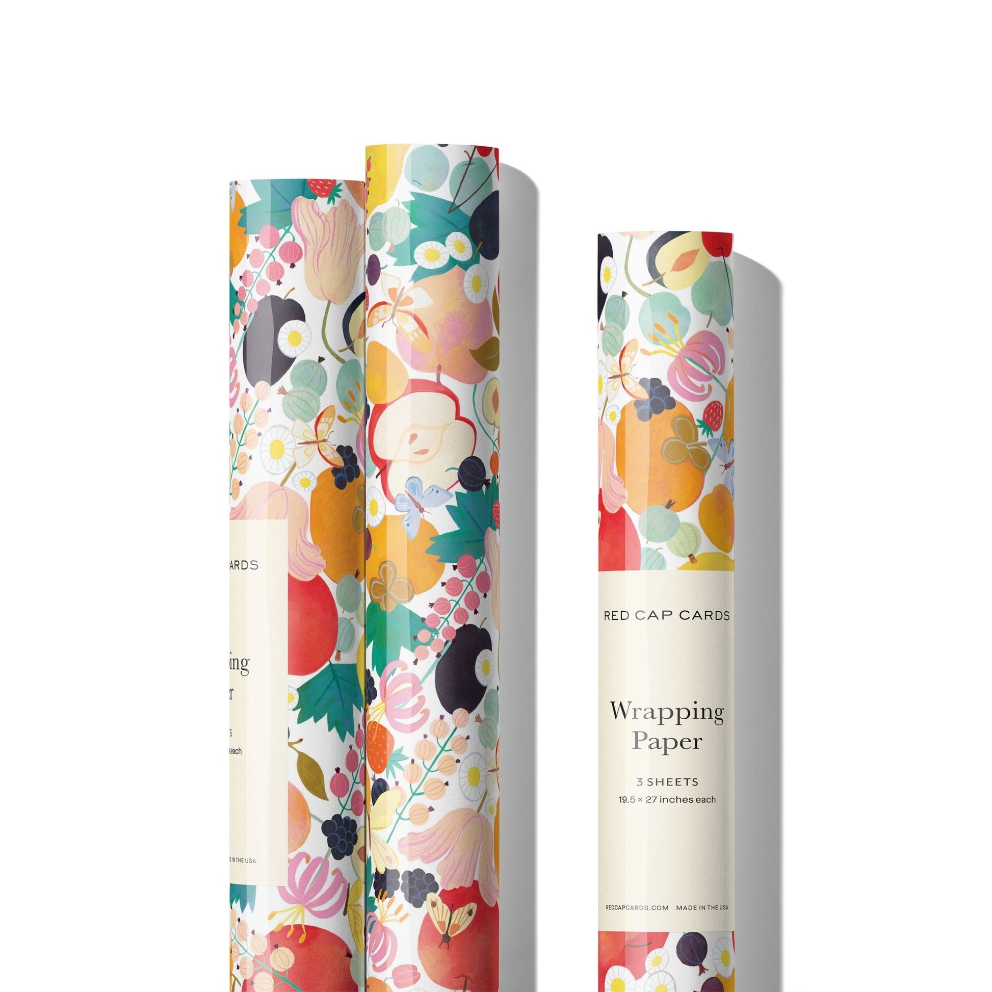 Red Cap Cards - Fruits and Florals wrapping paper - Dear John