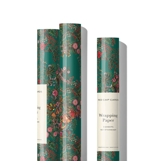 Red Cap Cards - Oasis wrapping paper - Dear John