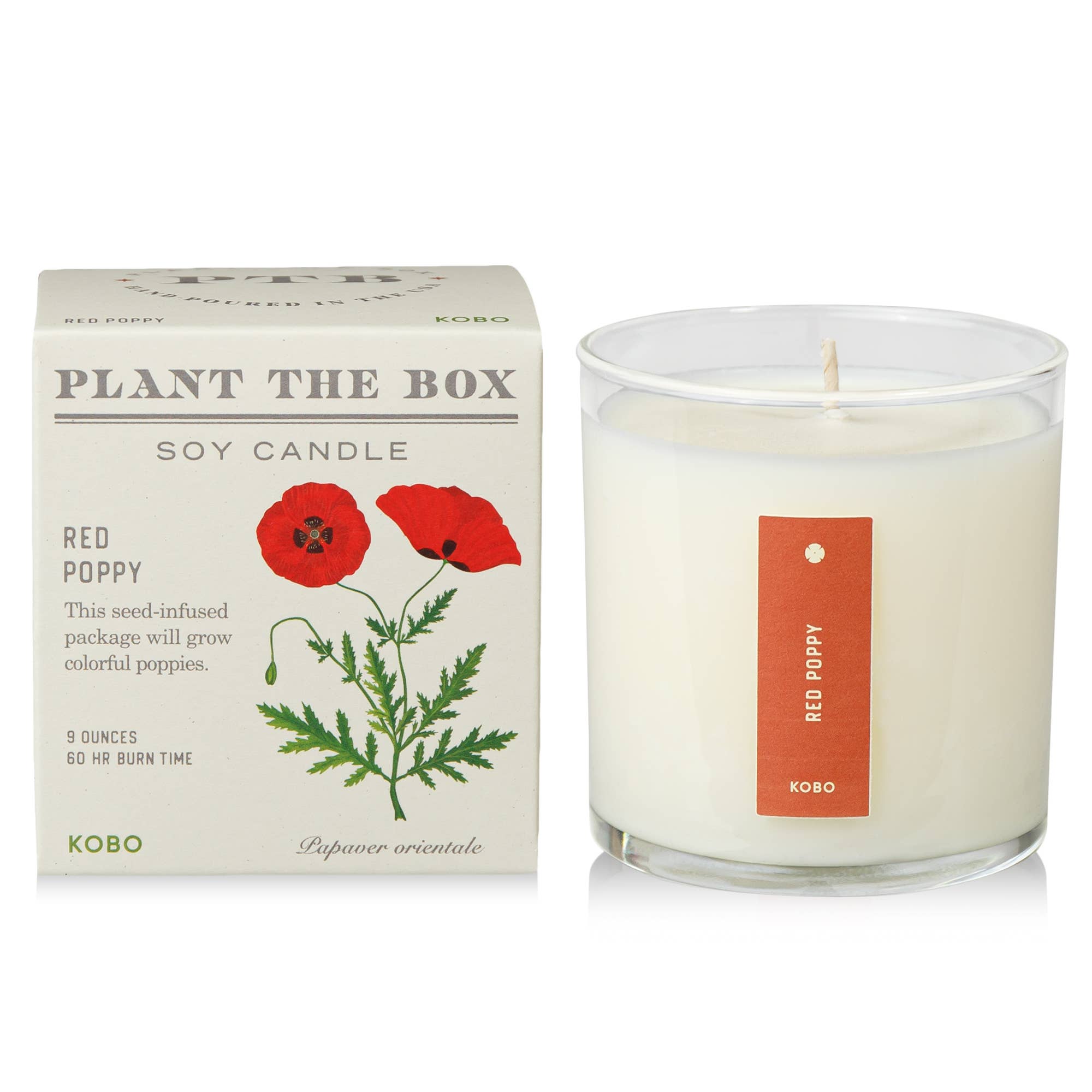 Red Poppy - Plant the Box Candle - 9oz. - Dear John