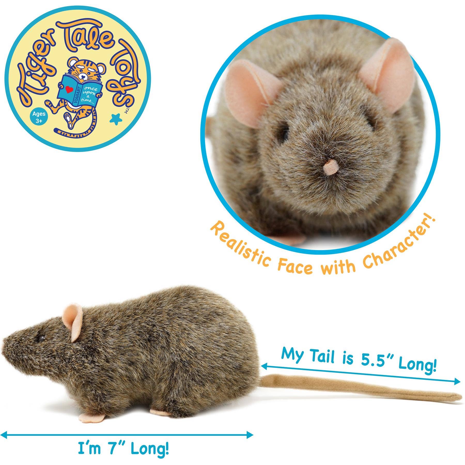 Reuben the Rat — 7" Stuffed Animal Plush - Dear John