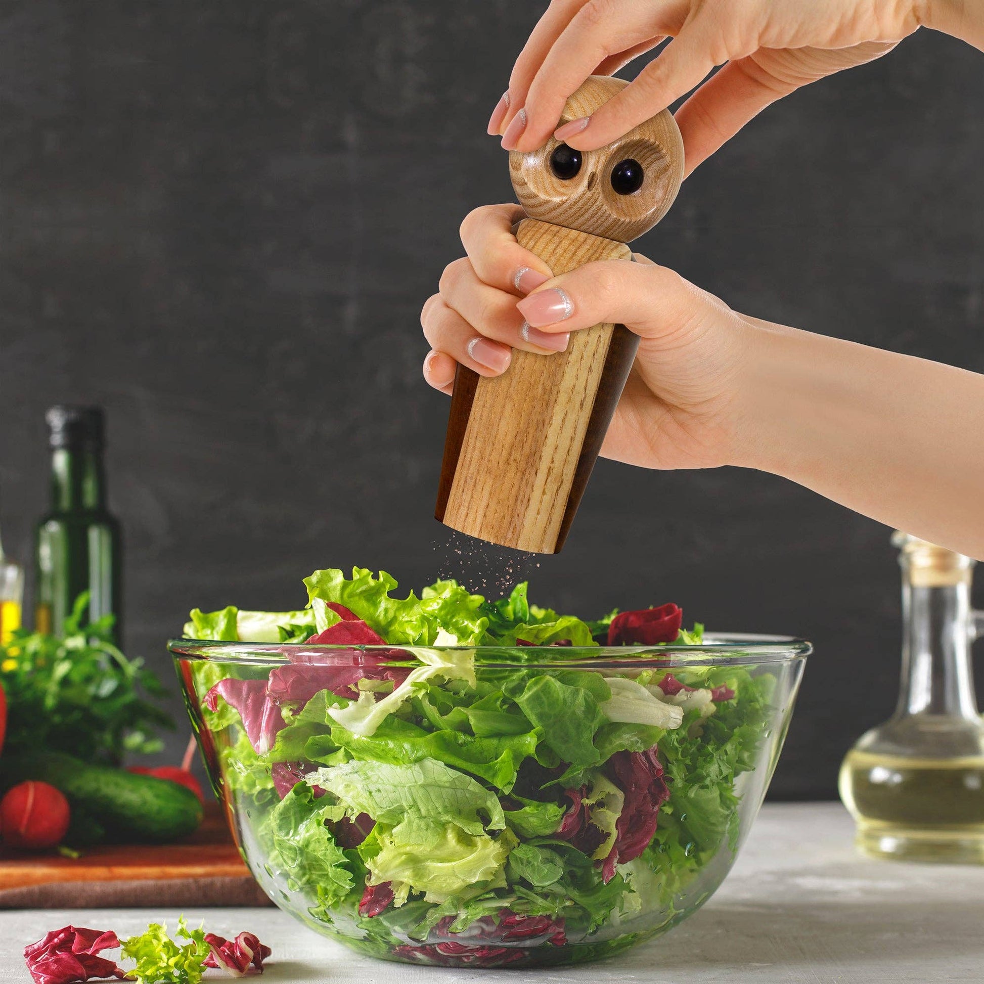 Rock & Branch® Owl Refillable Pepper Mill - Dear John