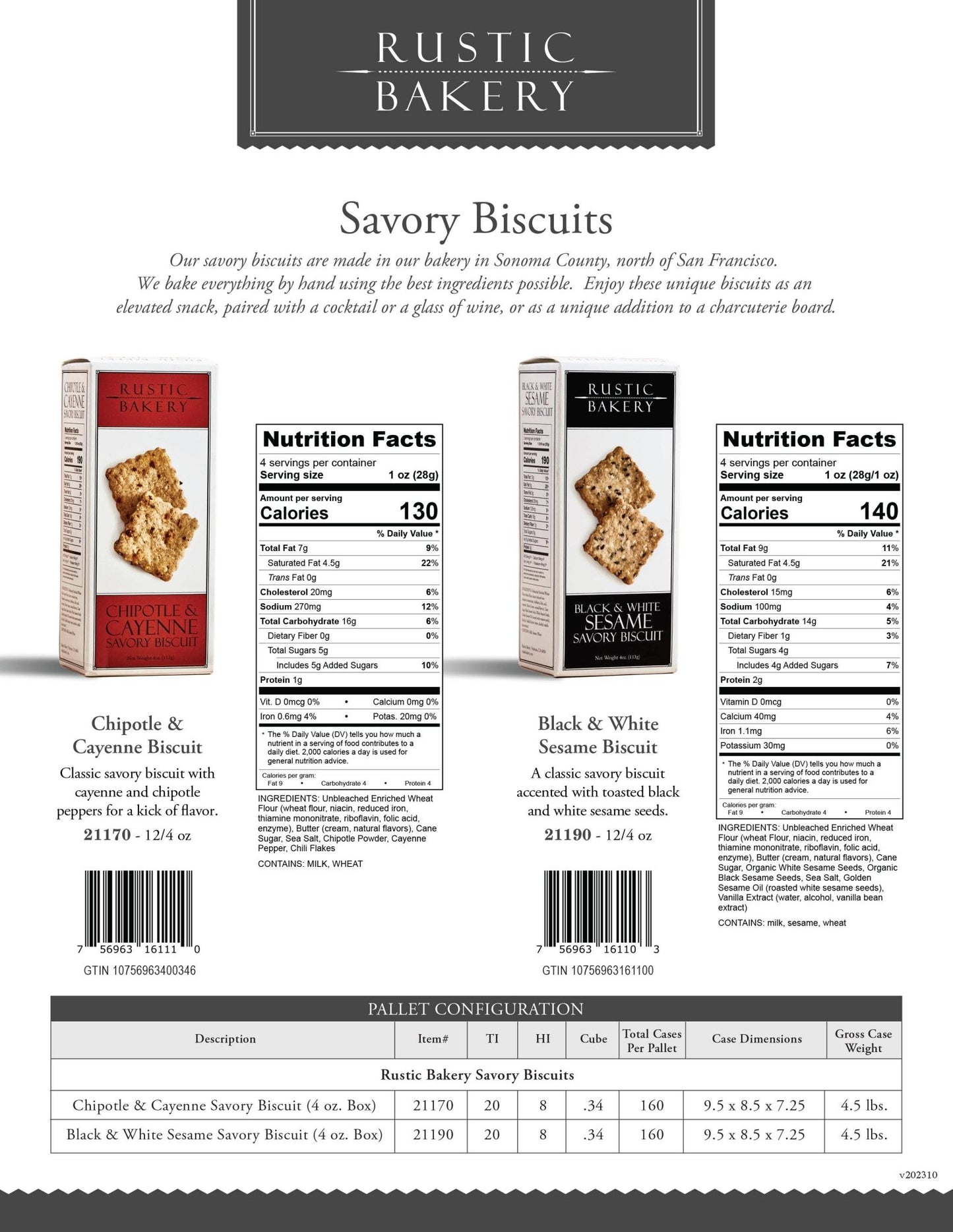 Rustic Bakery - Black & White Sesame Biscuit - Dear John