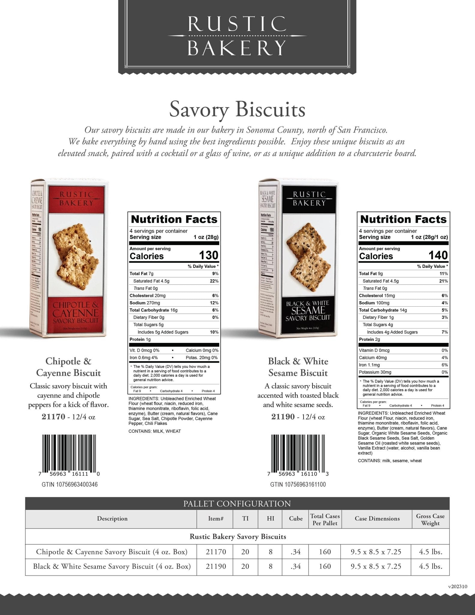Rustic Bakery - Black & White Sesame Biscuit - Dear John