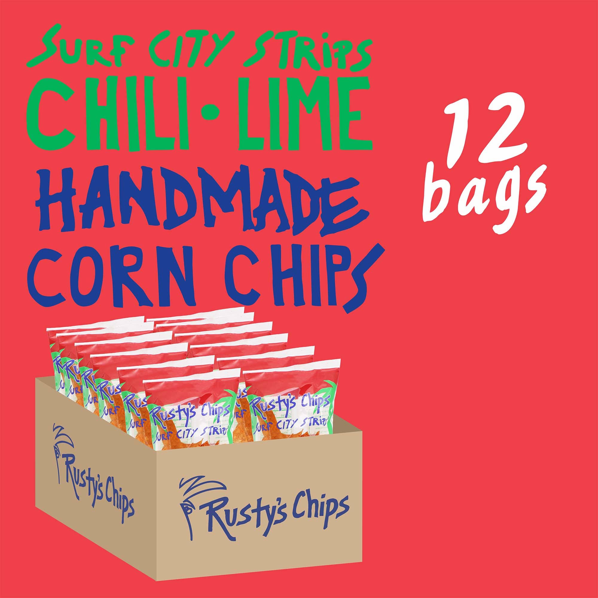Rusty's Tortilla Crips - Chili Lime Corn (4oz - 12ct) - Dear John