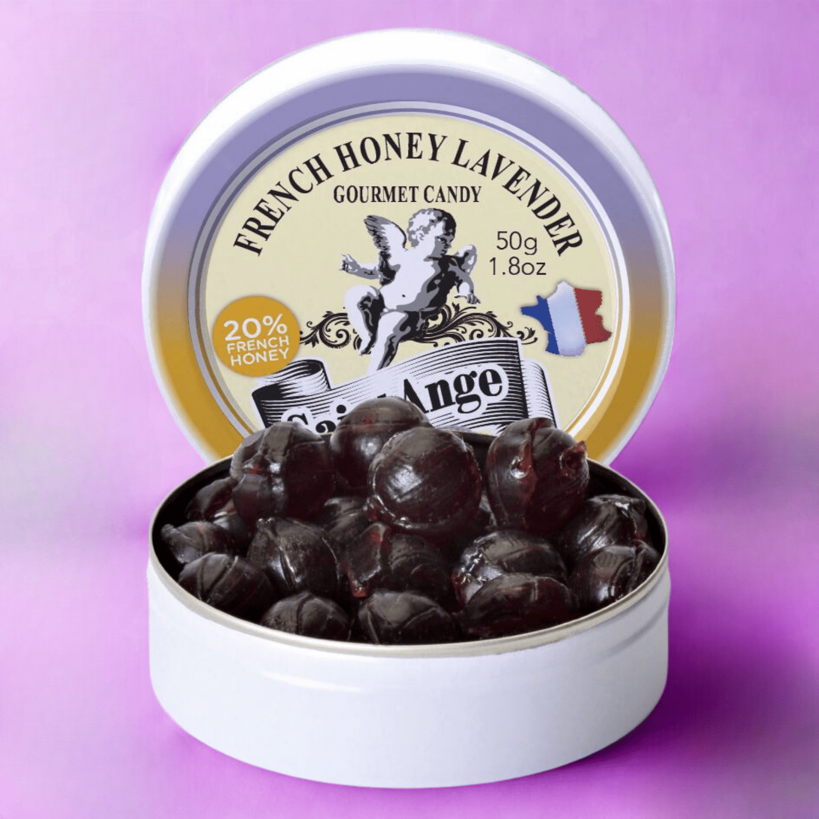 Saint Ange Honey Lavender - French Gourmet Natural Candy Tin - Dear John