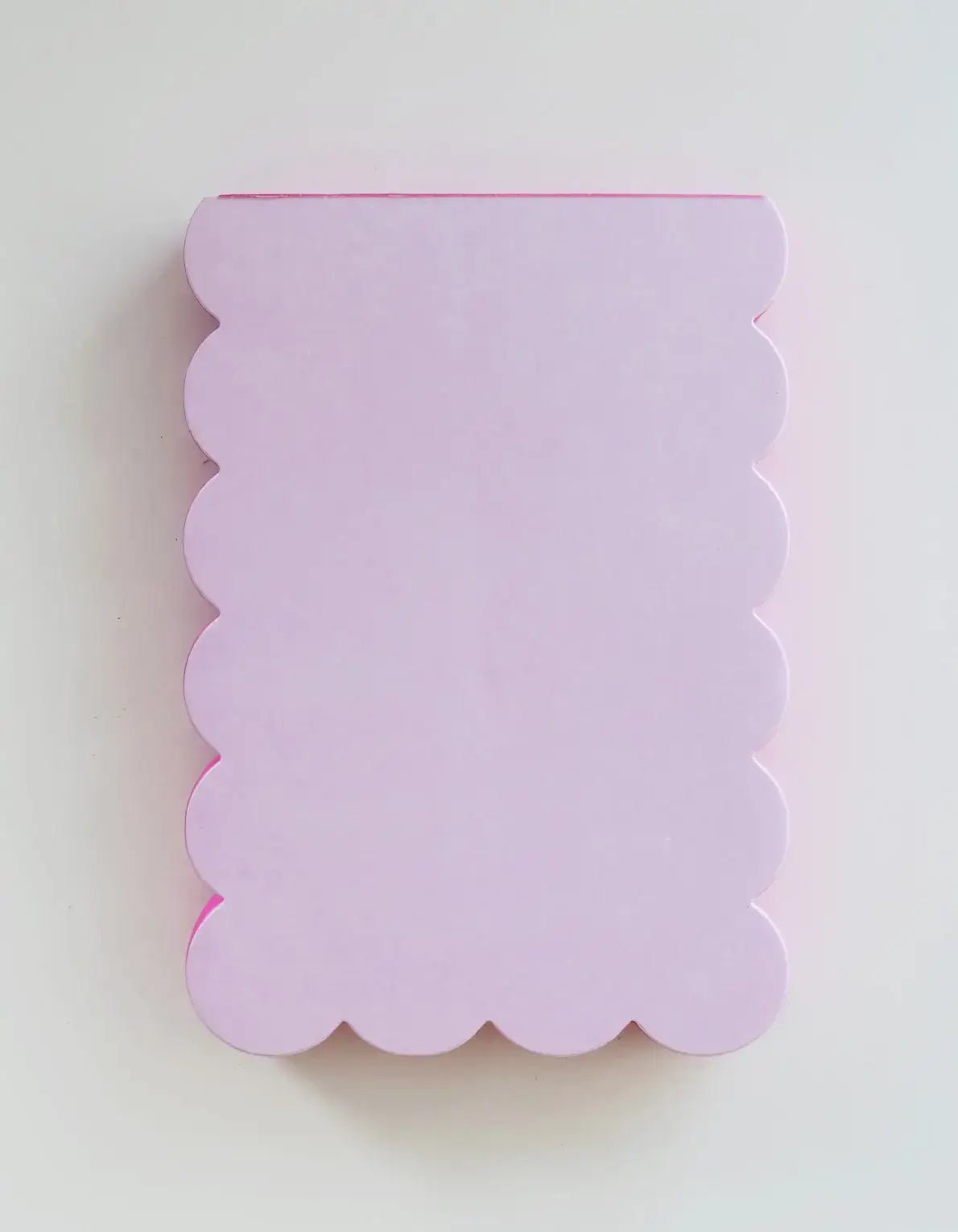 Scalloped Shaped Notepad | Lilac + Hot Pink Edge - Dear John