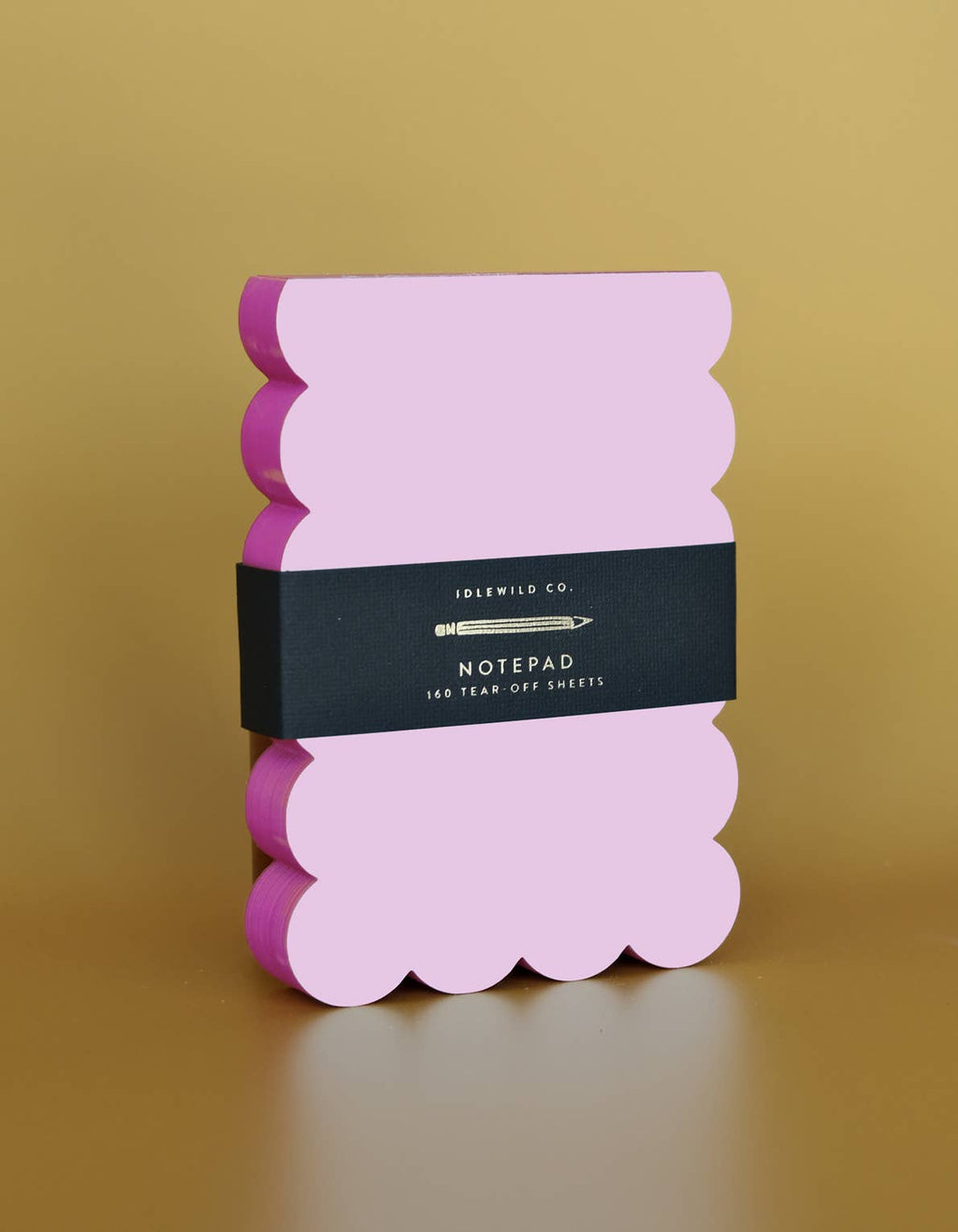 Scalloped Shaped Notepad | Lilac + Hot Pink Edge - Dear John