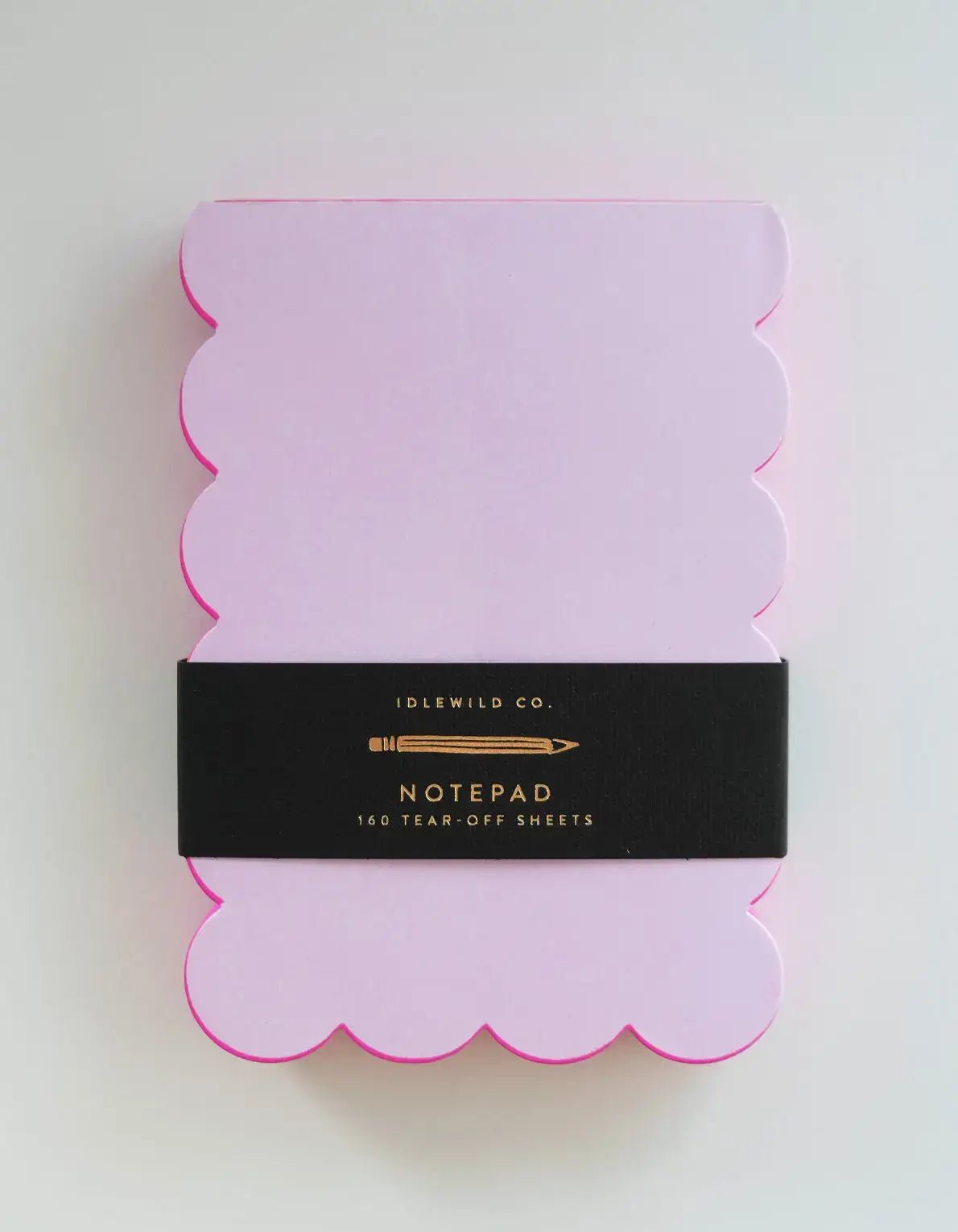 Scalloped Shaped Notepad | Lilac + Hot Pink Edge - Dear John