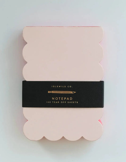 Scalloped Shaped Notepad | Peach + Persimmon Edge - Dear John