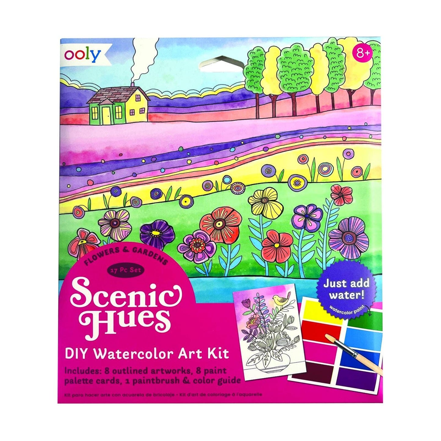 Scenic Hues: D.I.Y. Watercolor Art Kit - Flowers & Gardens ( - Dear John