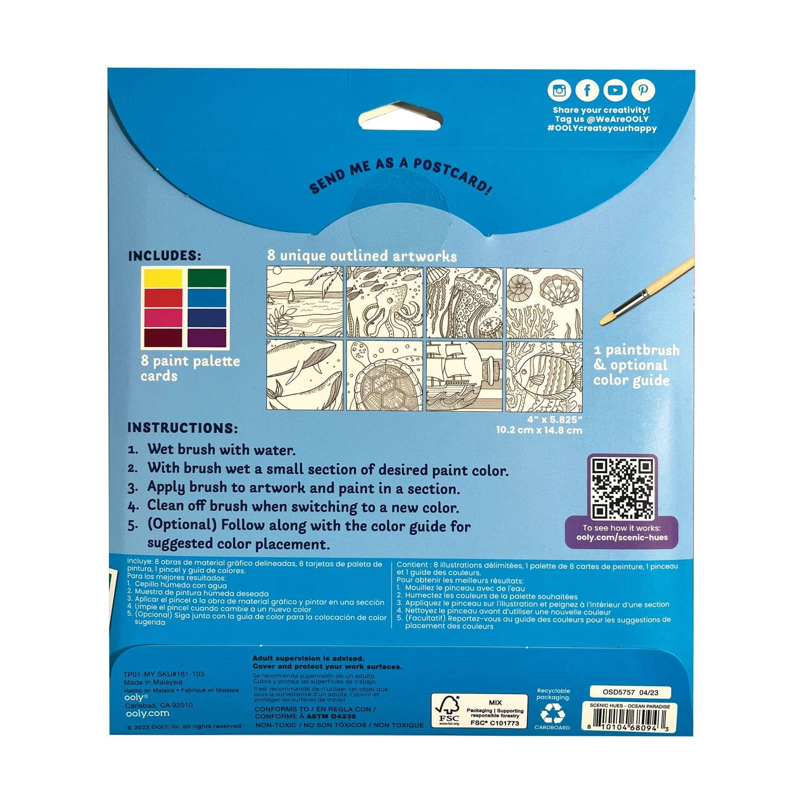 Scenic Hues: D.I.Y. Watercolor Art Kit - Ocean Paradise (17 - Dear John