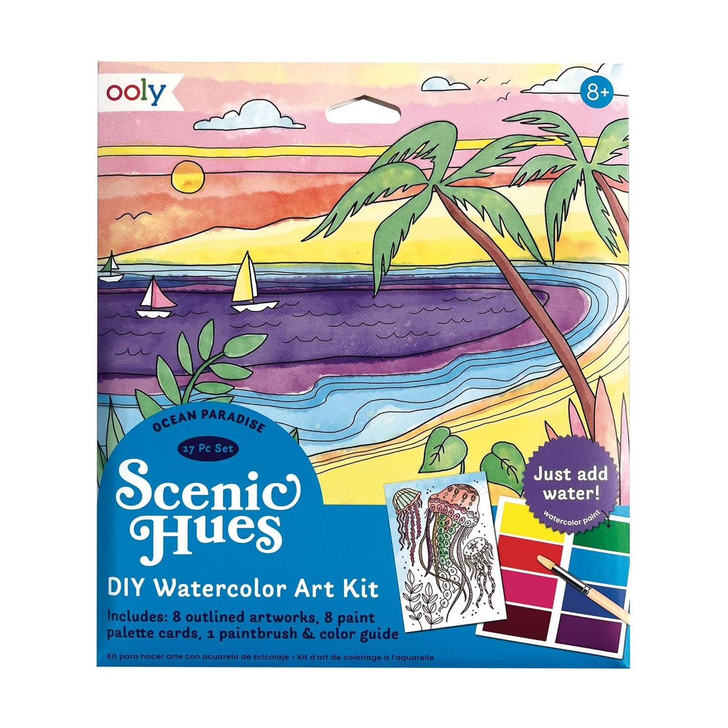 Scenic Hues: D.I.Y. Watercolor Art Kit - Ocean Paradise (17 - Dear John