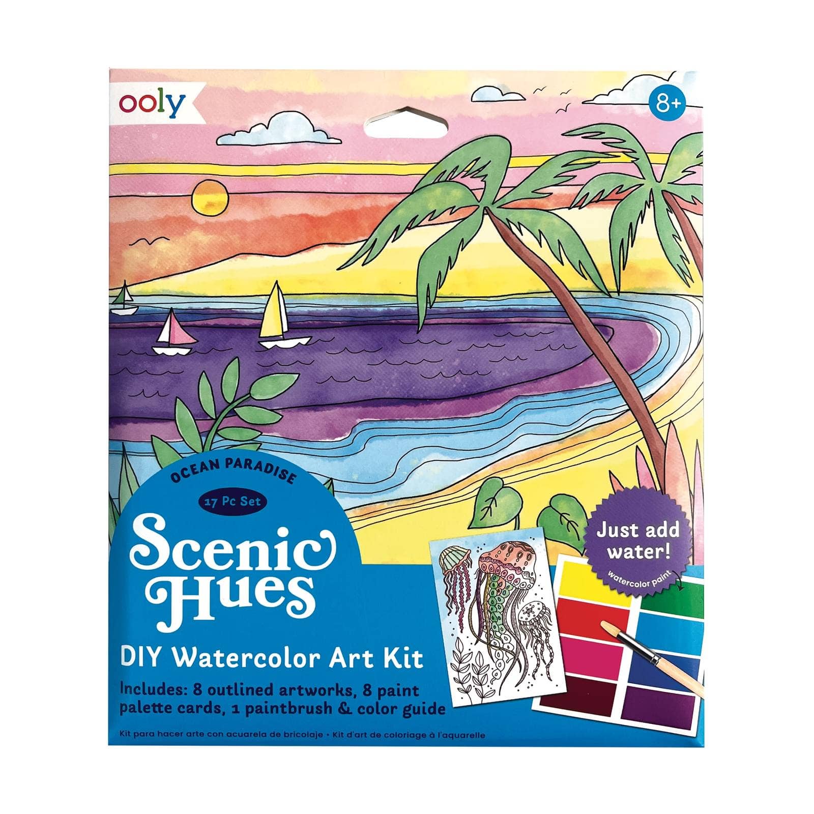 Scenic Hues: D.I.Y. Watercolor Art Kit - Ocean Paradise (17 - Dear John