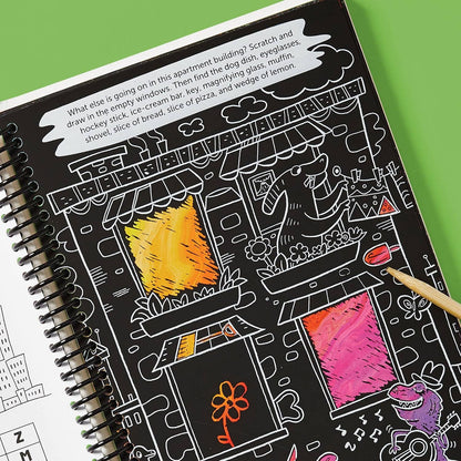 Scratch - Off Hidden Pictures Dinosaur Puzzles — Prehistoric Fun for Kids - Dear John